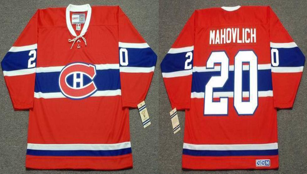 2019 Men Montreal Canadiens #20 Mahovlich Red CCM NHL jerseys->montreal canadiens->NHL Jersey